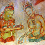 Old fresco in Sigiriya, Sri Lanka